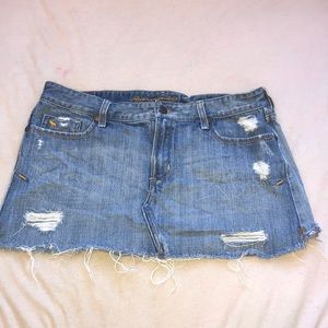 denim mini skirt